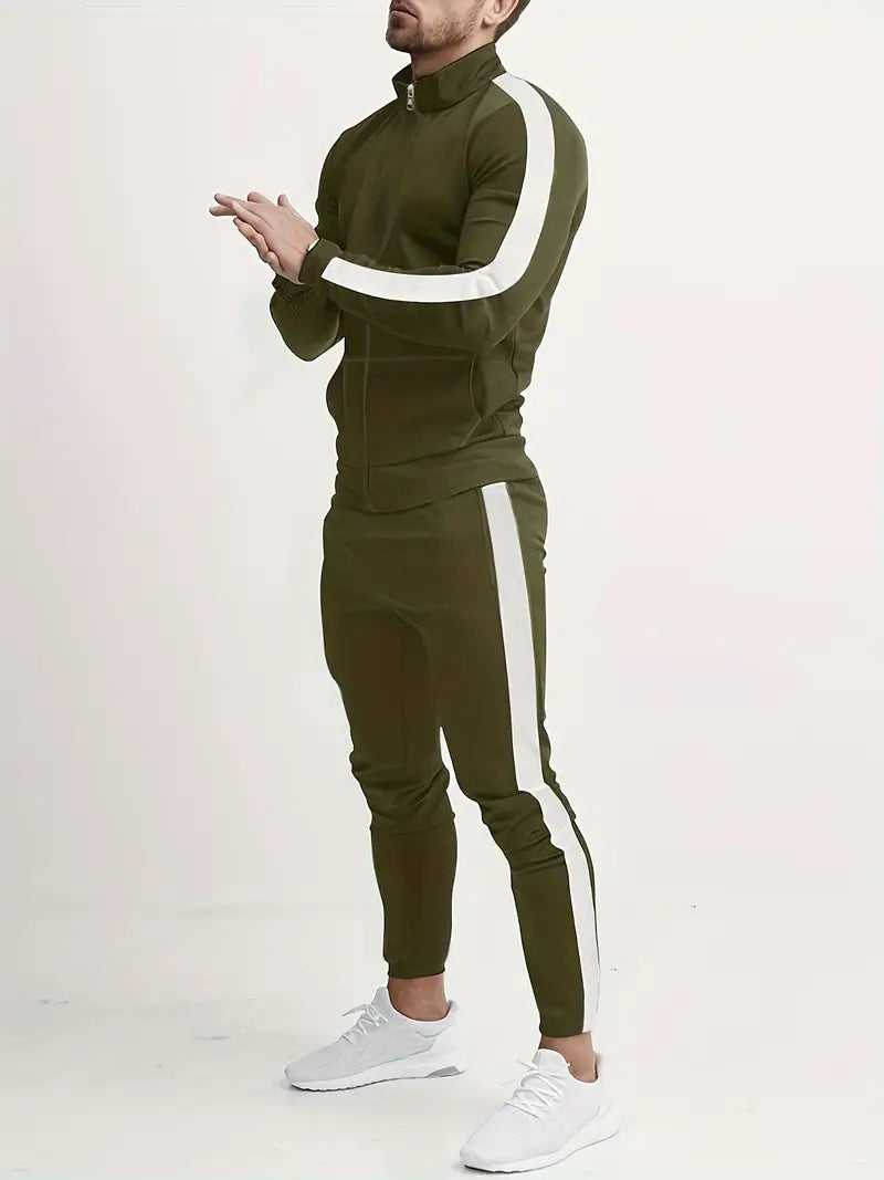 Men’S 2-Piece Tracksuit Set – Zip Hoodie & Joggers | Stylish, Comfortable & Versatile