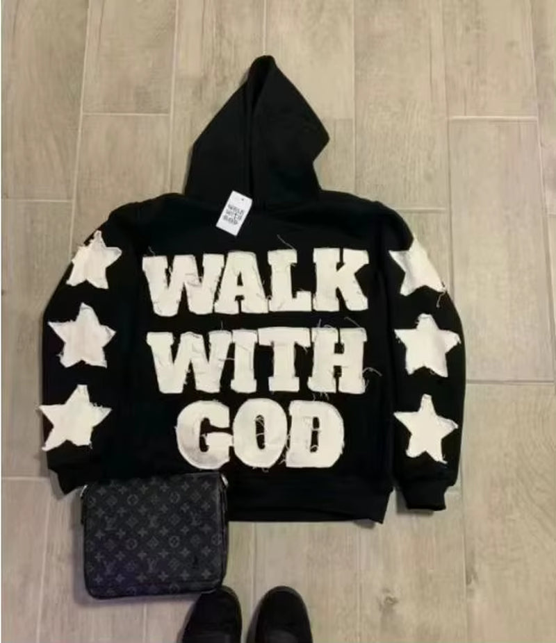 Hoodie Manufacturer Custom Boxy Fit 250Gsm Oversized Heavyweight Distressed Patch Acid Wash Hoodie Men